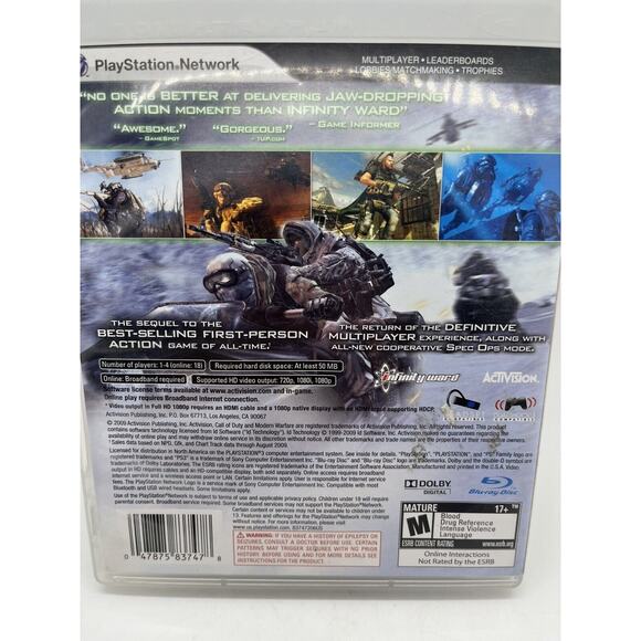 Call of Duty Modern Warfare 2 PS3 PlayStation 3 Complete CIB - Picture 4 of 9